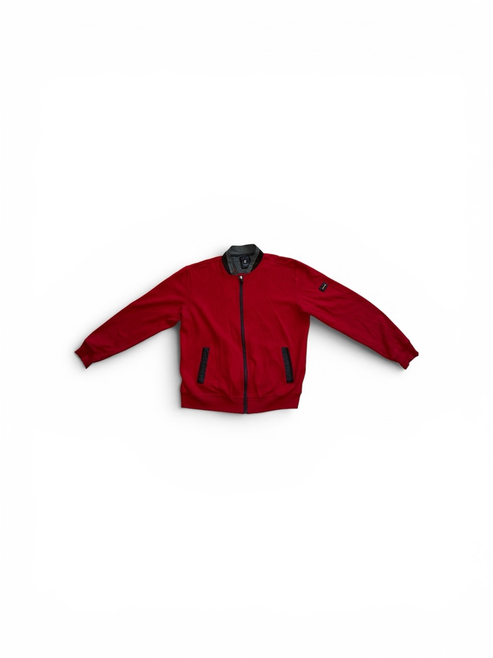 Pierre Cardin Red Jacket with Gray Hood Trim